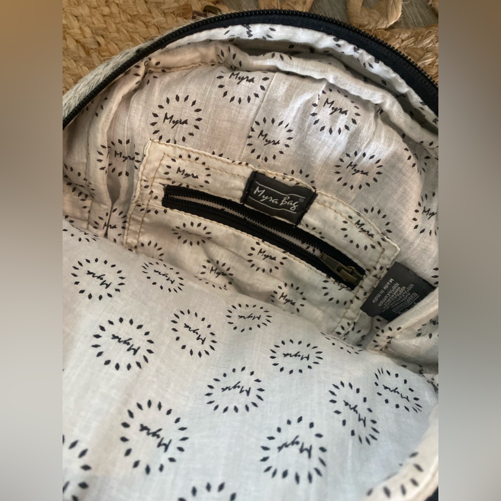 Myra Bag Cowhide Leather with Hair Mini Backpack - Picture 5 of 5